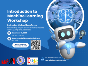 Blue White 3D Illustrated AI Learning Workshop Poster