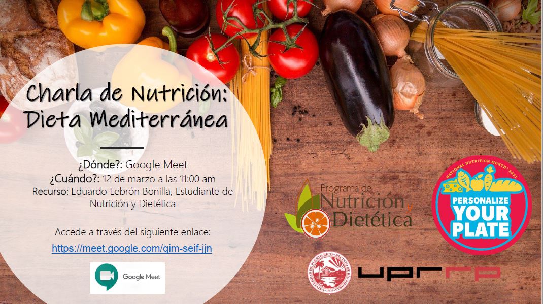 Foto del Afiche Charla de Nutrición: Dieta Mediterránea